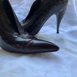 Gianni Barbato pointed toe leather booties